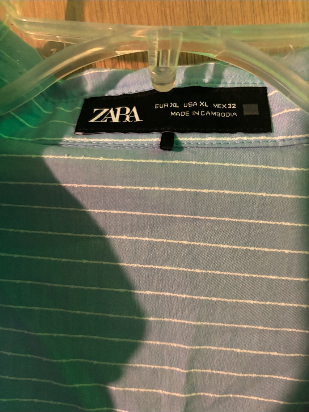 Zara Light Blue and White Striped Long-Sleeve Button Maxi Dress - Picture 2 of 2